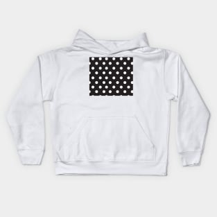 Black and White Large Polka Dot Kids Hoodie